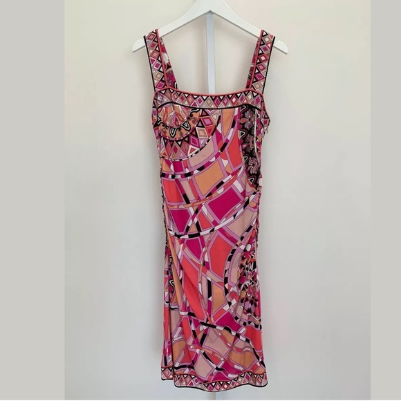 EMILIO PUCCI PINK MULTI DRESS MODEL 41R150 SIZE IT 44 / US 10 NWOTS! - Picture 6 of 17